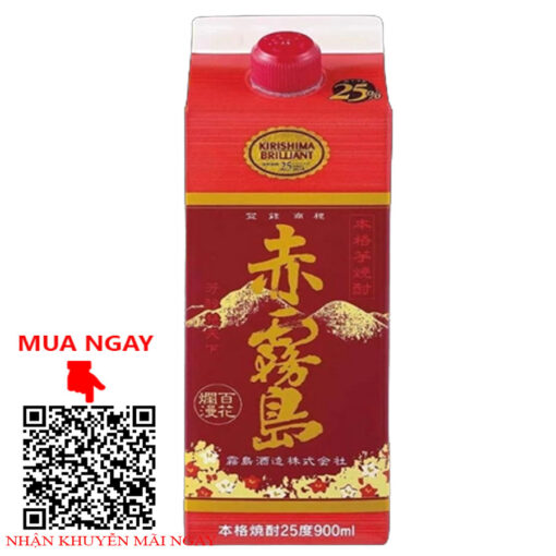 rượu shochu nhật kirishima shuzo pack aka krishima imo 25%