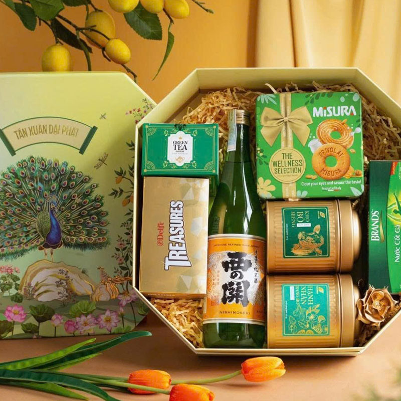 giỏ quà tết sake sang trọng phố lý thường kiệt giỏ quà tết sake sang trọng phố lý thường kiệt