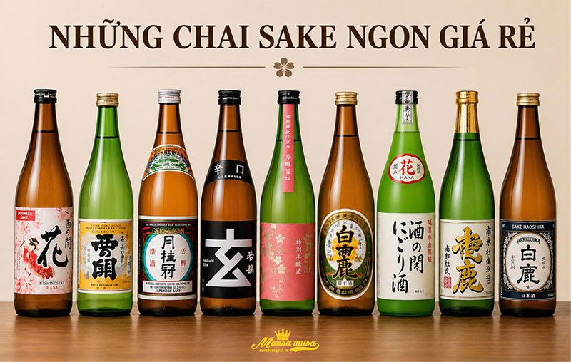 rượu sake dưới 500k: top 10 dòng ngon, giá rẻ cho bữa tiệc