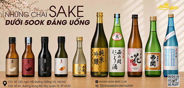 rượu sake giá dưới 500k: top chai bán chạy nhất 2026