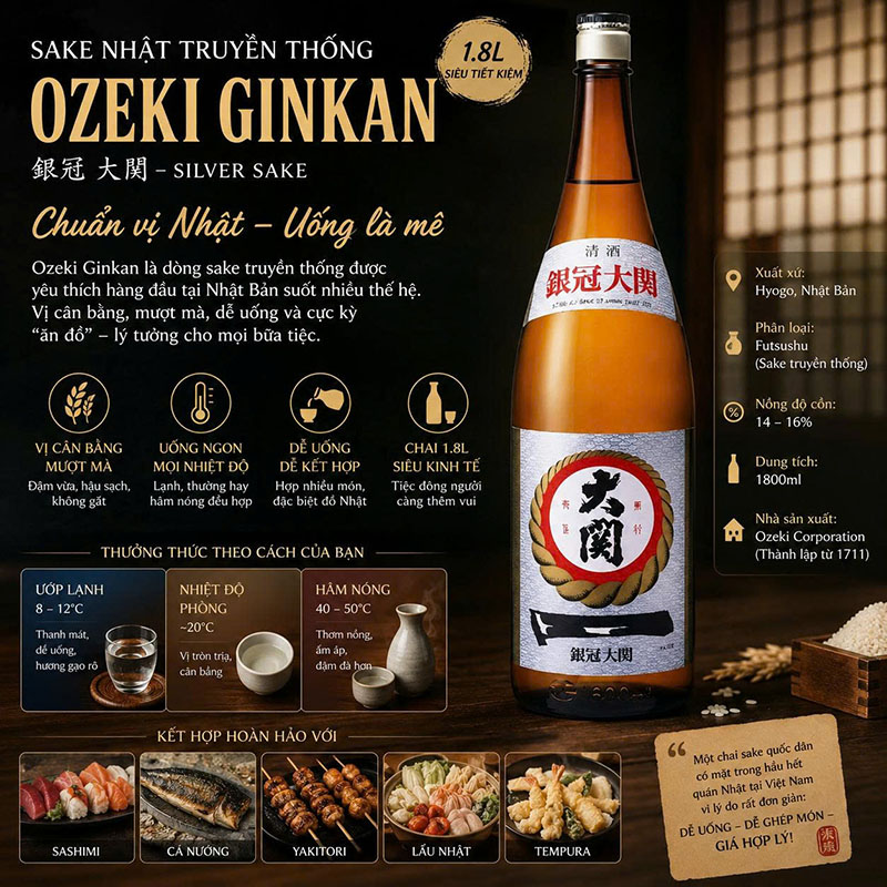 rượu sake: top 10 loại ngon nhất năm 2026 nên thử ngay